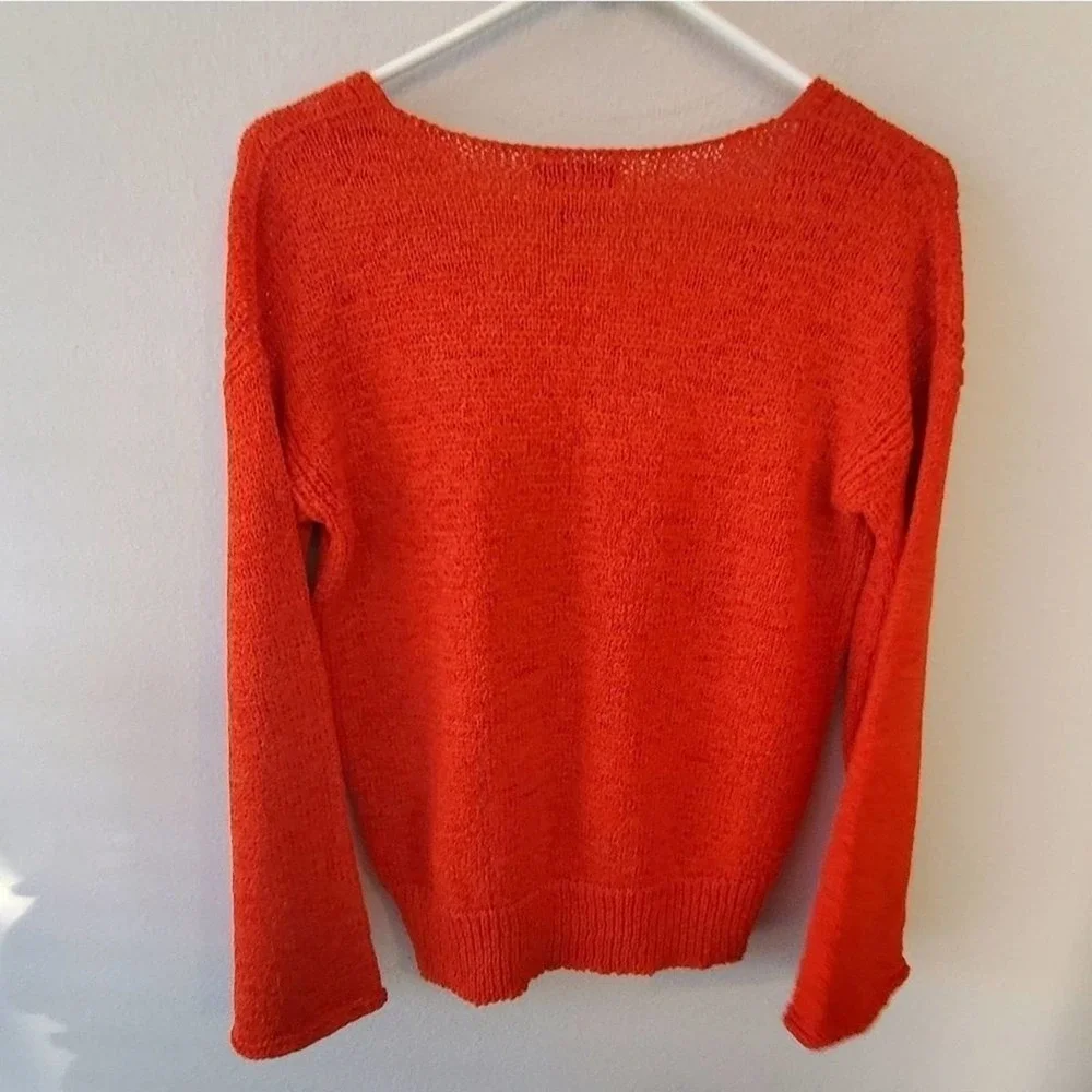 J‎ crew cropped orange sweater size small